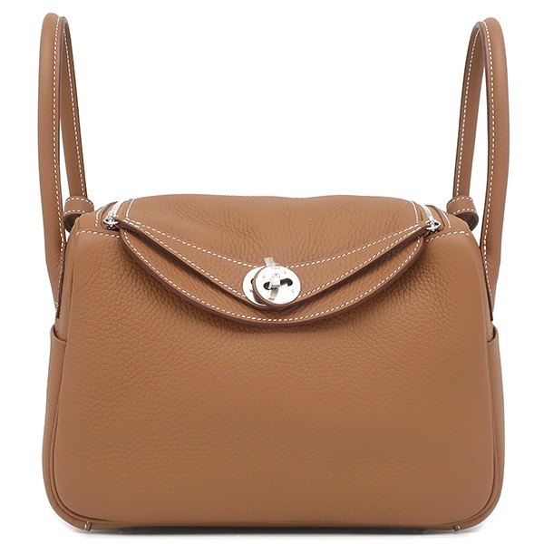 エルメス HERMES 2WAYバッグ リンディ26 トリヨンクレマンス ゴールド シルバー金具 新品 未使用 茶 K刻印（2025年製） 【箱】【中古】