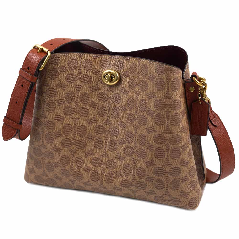 コーチ バッグ ショルダーバッグ クロスボディ 肩掛け レディース タン ラスト シグネチャー WILLOW COACH C2745-B4NQ4