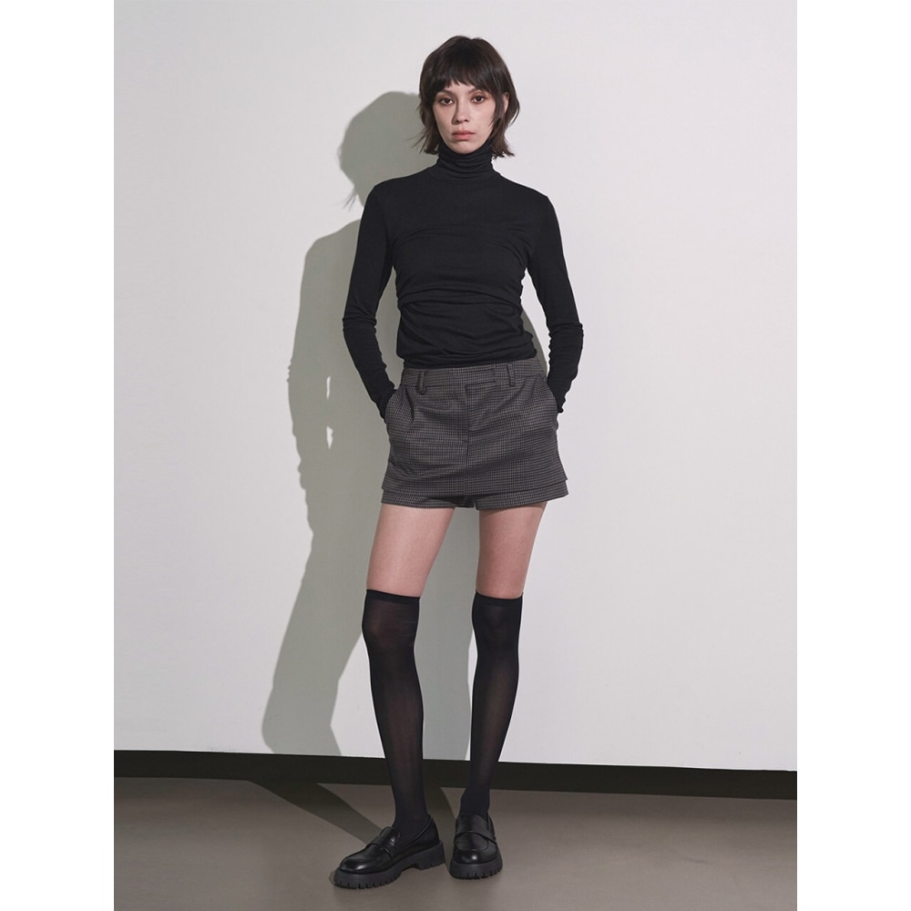 SIGREAT レイヤードトップタートルネックブラック