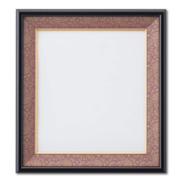 和額 緞子色紙 273×242mm エンジ 色紙額 フレーム 額縁 額 どんす