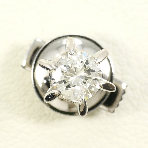 PT900 プラチナ 合金 ピンブローチ ダイヤ 0.51 総重量約3.2g ジュエリー 中古
