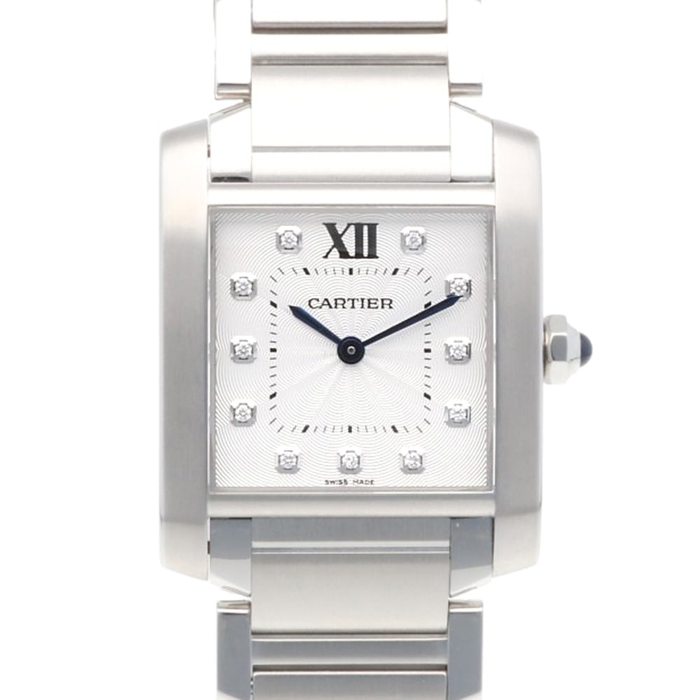 カルティエ タンクフランセーズ MM 腕時計 ステンレススチール 3751 クオーツ 1年保証 CARTIER 中古 美品