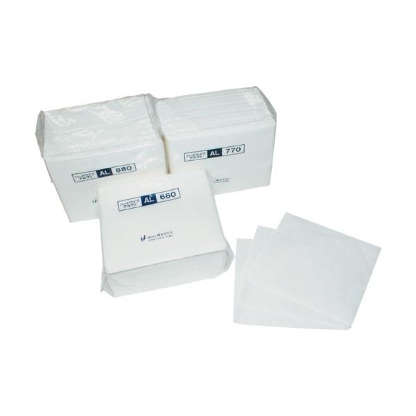 橋本クロス ハードワイプアルファ 4ツ折 300x340mm 65枚/袋 AL660 1箱（18袋）