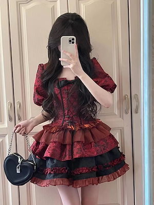 デート服 かわいい 姫 量産型 ワンピース カーディガン セット 10