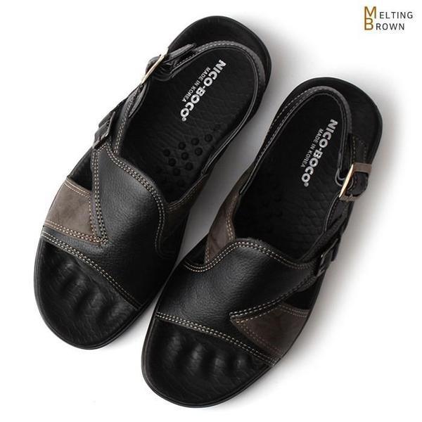 メンズレザーサンダル 夏サンダル 水遊びサンダル MK01