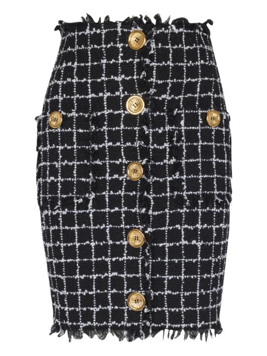 BALMAIN Women Mid Skirts GF1LC885 XL62EAB Black