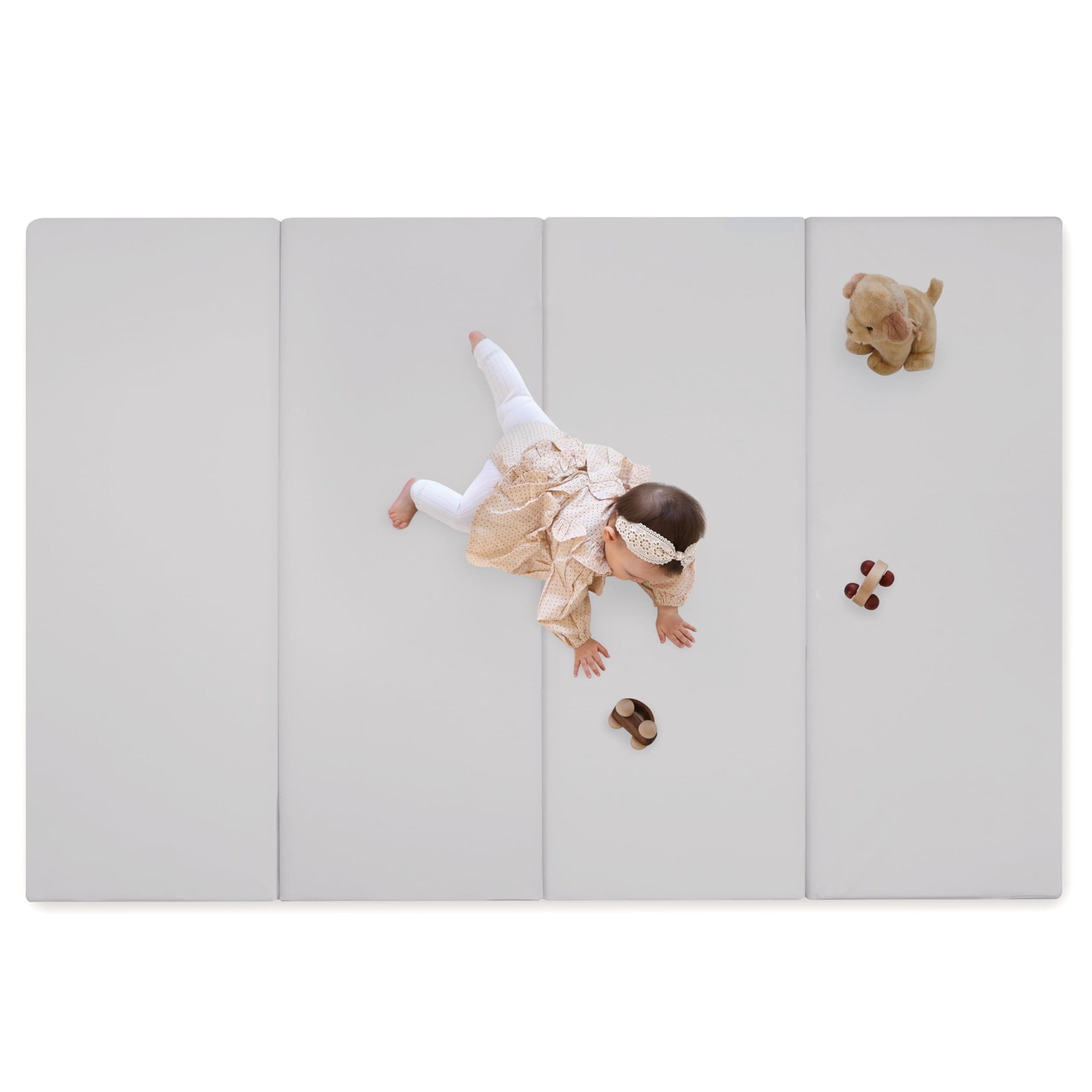 (ケラッタ) プレイマット 折りたたみ 赤ちゃん 1級防音 防水 厚手 (グレー， 200×140)