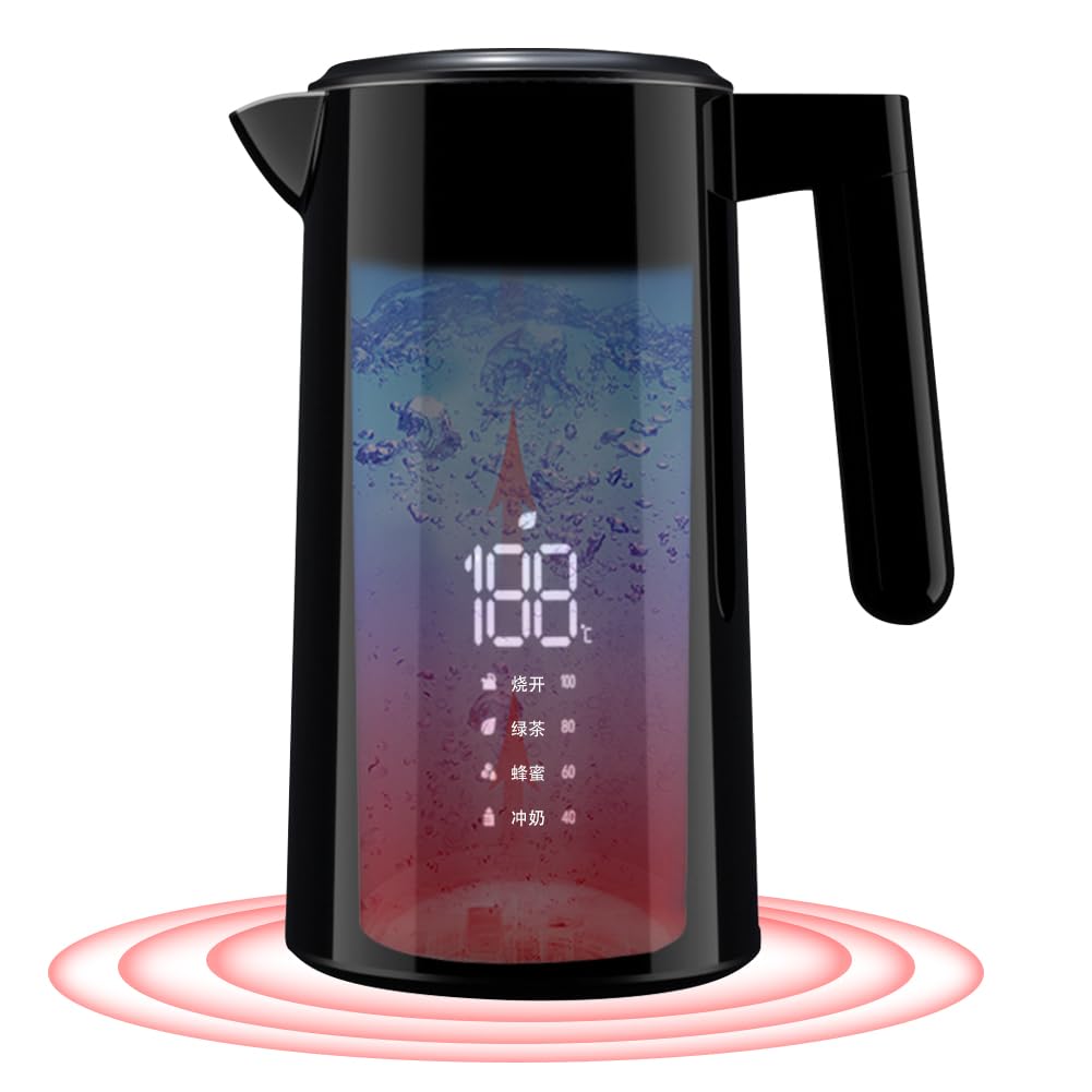 車載電気ケトル 40℃・60℃・80℃・100℃ 1200ml DC12V小型車/24Vトラック兼用 真空断熱 最大8時間保温 304ステンレス鋼 カーポット 車載用 ポット 車用 湯沸かし器 湯ボル