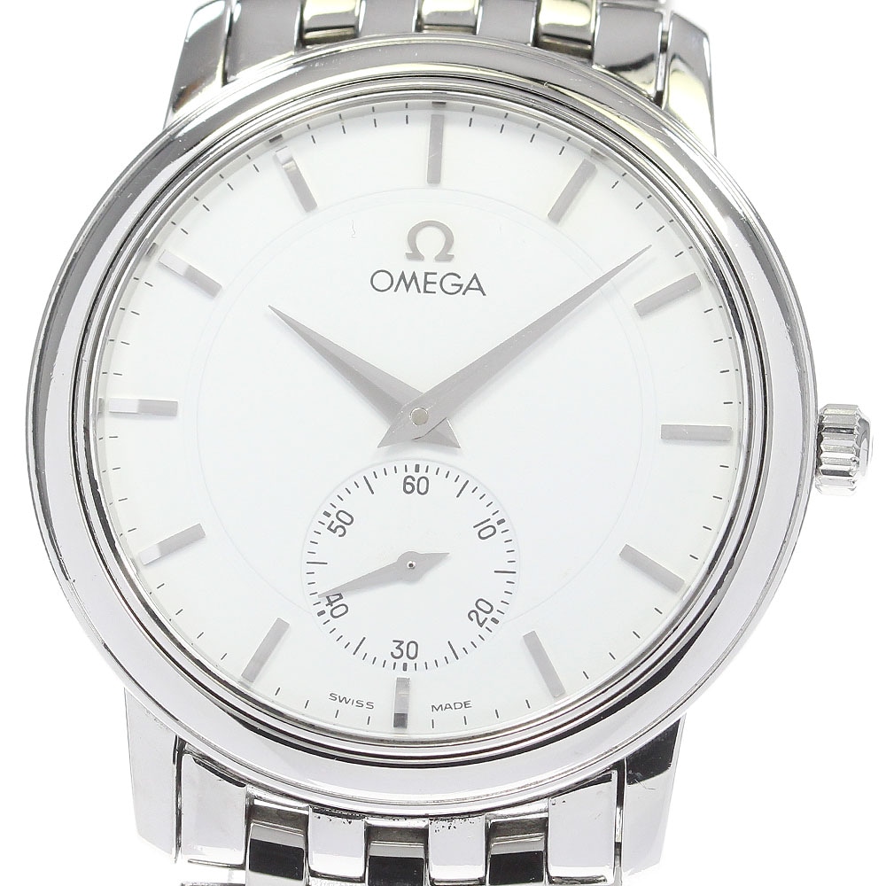 オメガ OMEGA 4520.21 デビル プレステージ スモールセコンド 手巻き メンズ 保証書付き_830691【中古】