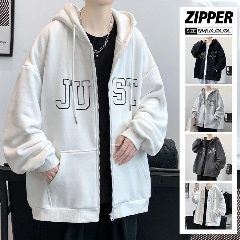 春服 ジップアップパーカー ジャケット ジャンパー アウター 秋 スポーツ 長袖 裏ボア ゆったり 運動 前開き 裏起毛 メンズ パーカー ブルゾン ジャージー