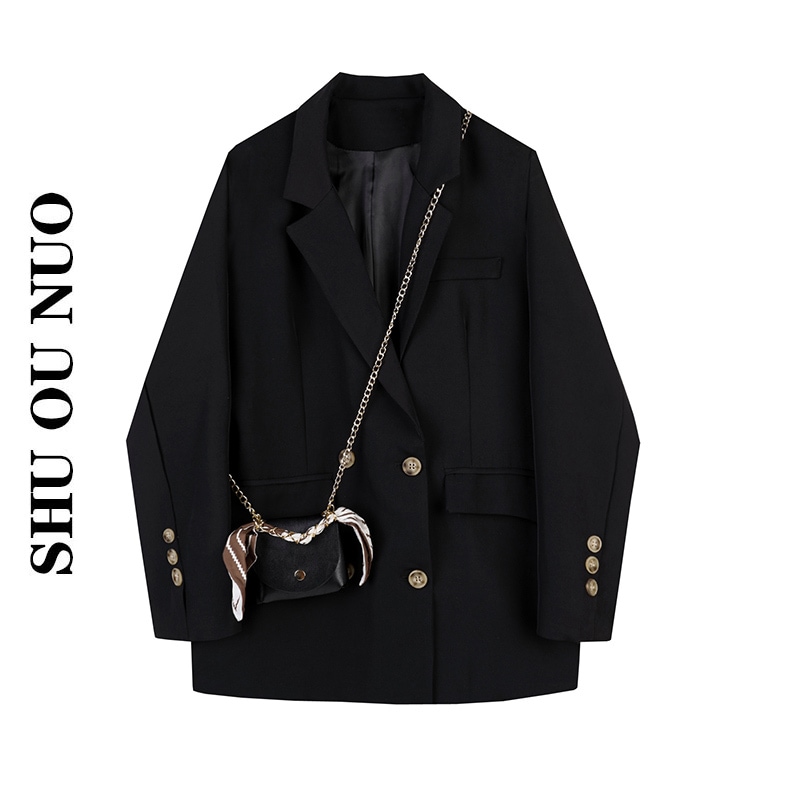 【ミニバッグ付き】スーツジャケット ルーズ ジャケット レトロ 英国スタイル ダブルブレスト モード系 ２カラー a2553 5,681円