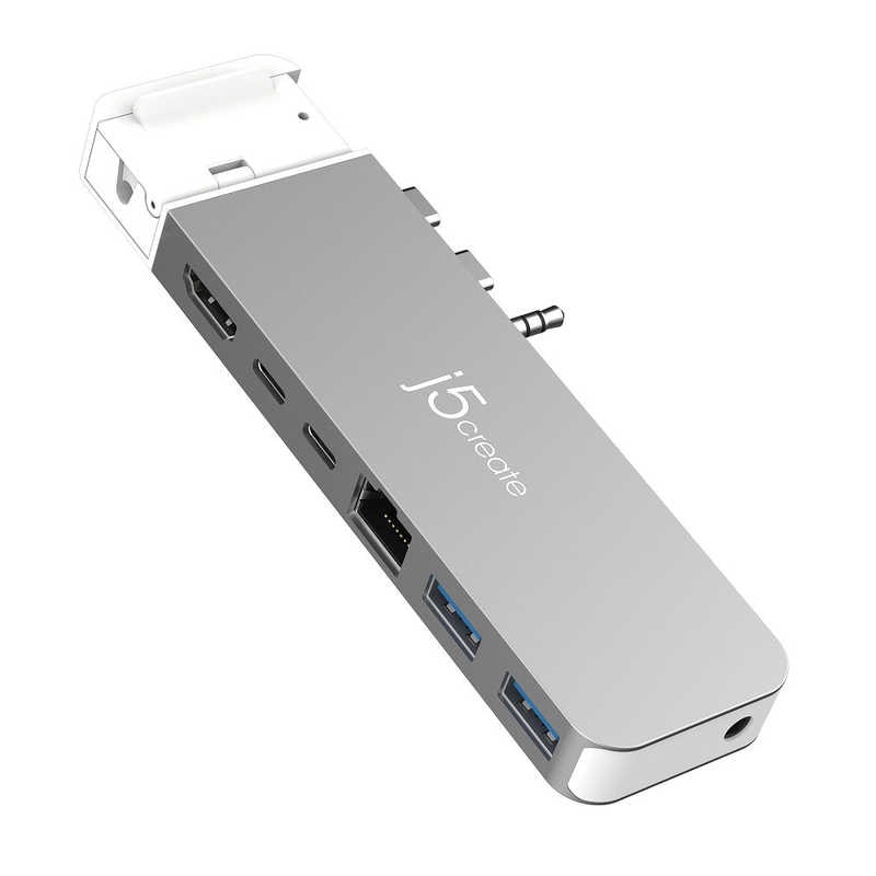 J5　USB4 MacBook Pro/Air専用 7in1 マルチアダプタ スペースグレー　JCD395