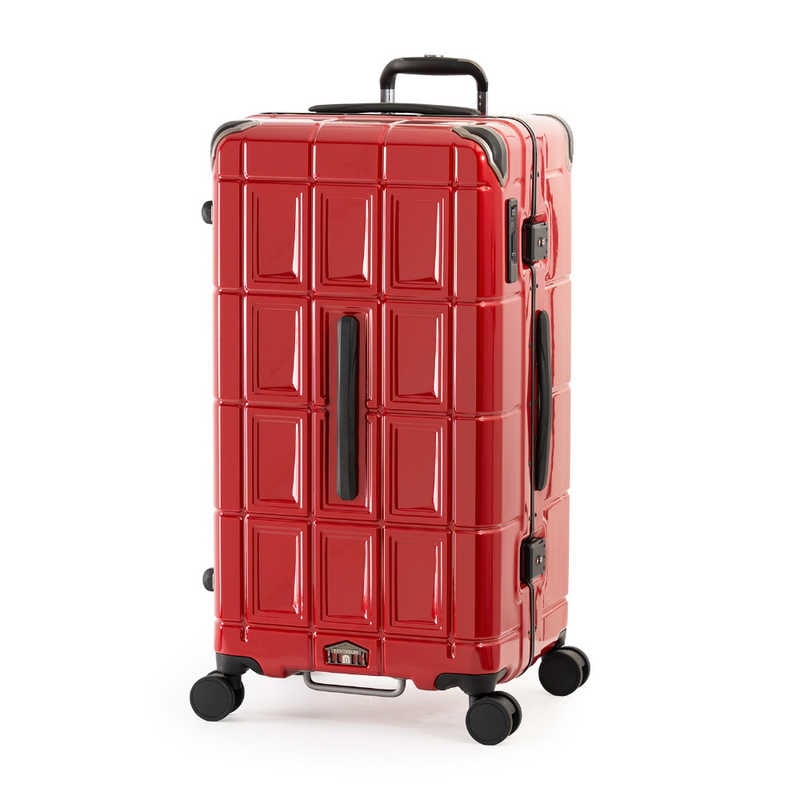 A.L.I　スーツケース PANTHEON パンテオン フレームボックスタイプ 前輪ストッパー搭載 [105L /1週間以上] クリアローズレッド　PTB-2008-L