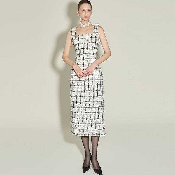 D5447 ツイード ワンピース