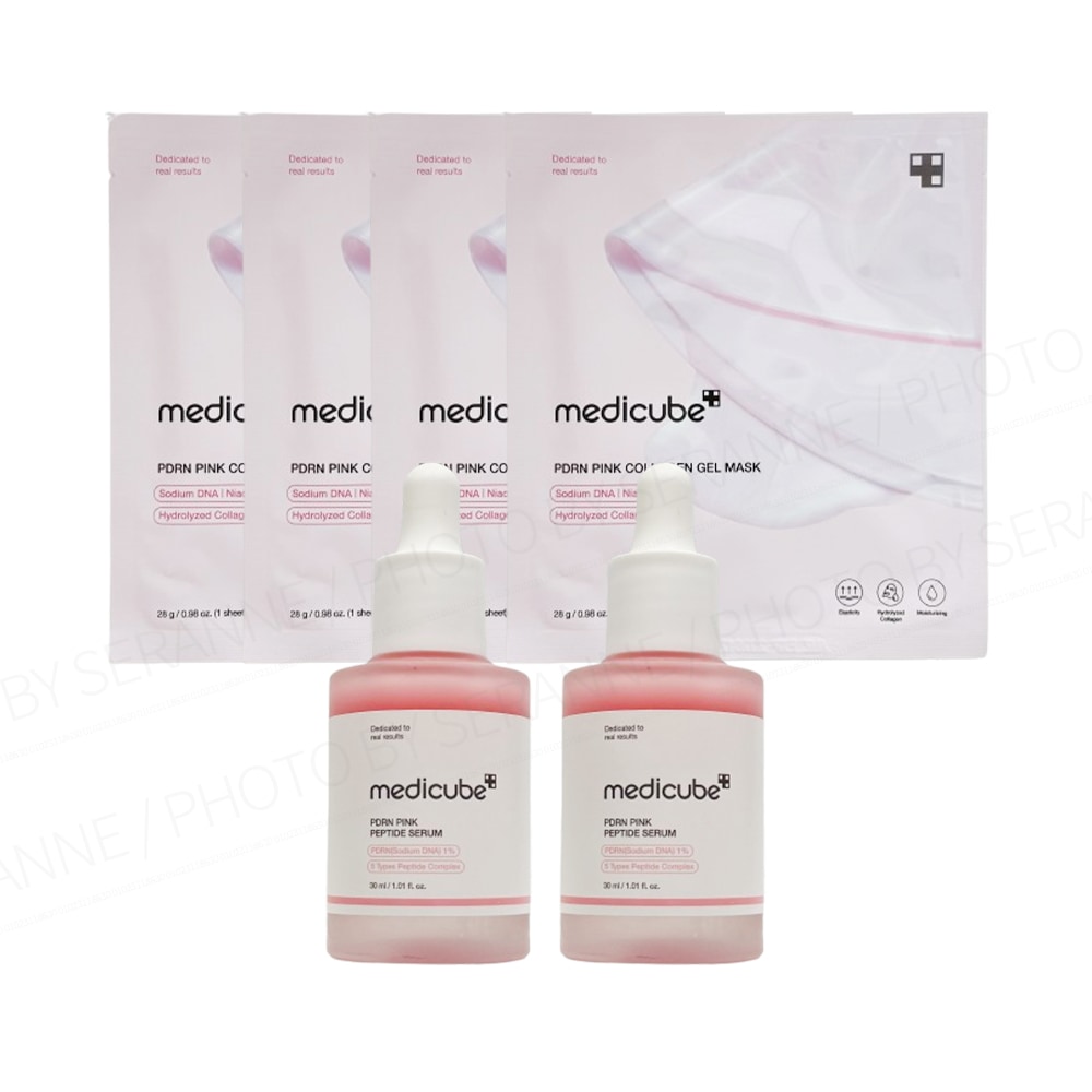 PDRNピンクセラム 30ml+30ml + コラーゲンゲルマスク 4枚