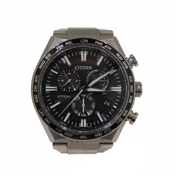 シチズン アテッサ E660-007C801 電波ソーラー エコドライブ 腕時計 メンズ 【中古】