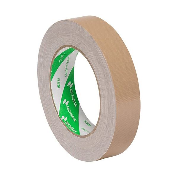 (まとめ) ニチバン 布粘着テープ No.102N 25mm×25m 黄土 102N7-25 1巻 (×50セット)