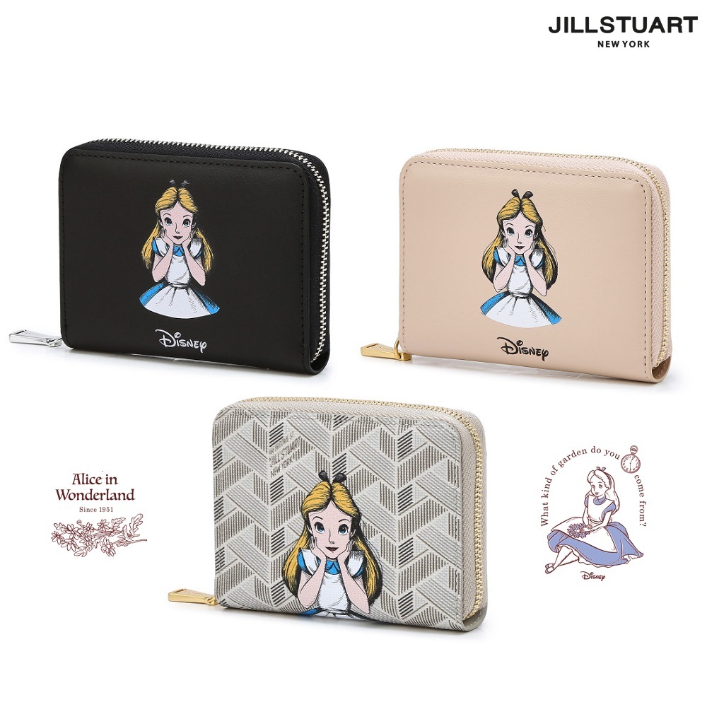 x Disney Alice] Zipper card wallet 3色 財布 韓国人気 キャラクター 贈り物 学生財布 コイン財布