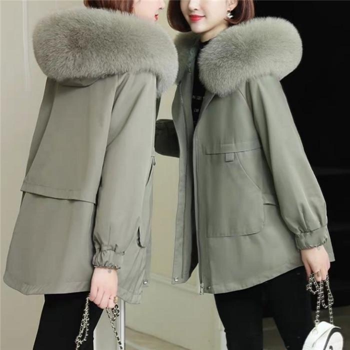 レディース ファーコート コート モッズコート アウター ジャケット フェイクファー付 ファー 中綿コート もこもこ フード付き 冬 暖かい 防寒 おしゃれ 4,936円
