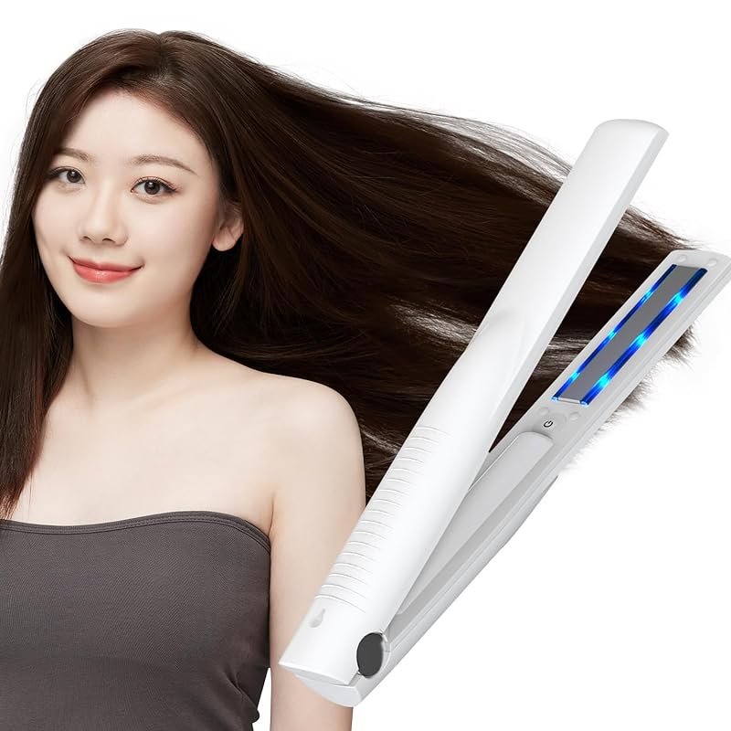 Kiboer 超音波トリートメント アイロン ツヤ髪 浸透促進 ヘアアイロン ヘアダメージ補修 ヘアケア 1MHz 青色LED 浸透率アップ トリートメント導入器 プロ仕様 縮毛矯正 エフォートレス