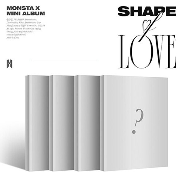 セット (4枚組) MONSTA X / SHAPE OF LOVE (11枚目のミニアルバム)