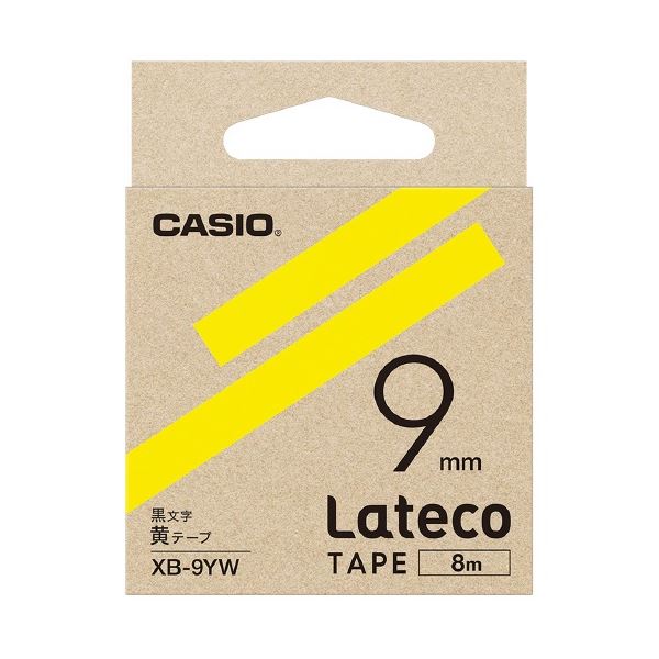 （まとめ）カシオ計算機 ラテコ専用テープXB-9YW 黄に黒文字（×10セット） 8,298円