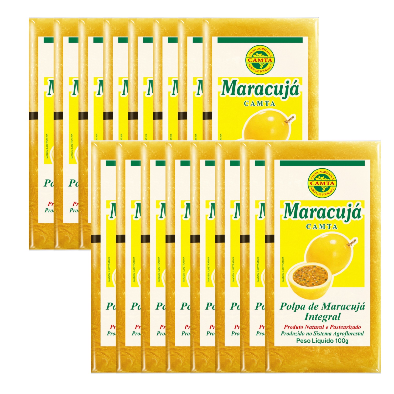 冷凍マラクジャピューレ 100g×16パック(4袋セット)　パッションフルーツ