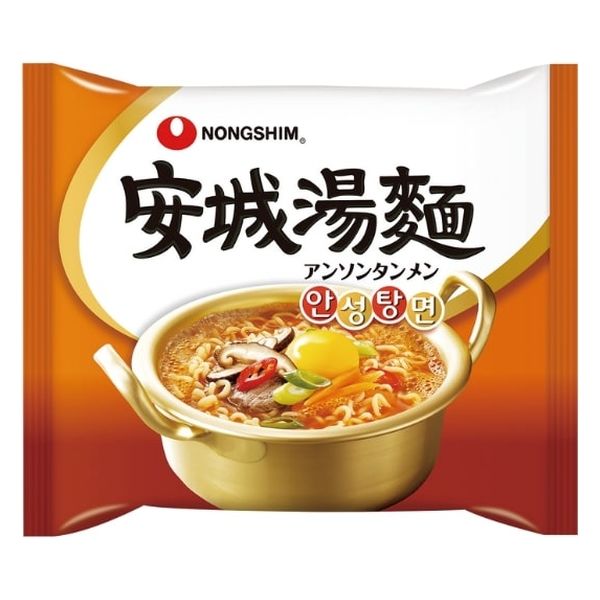 【送料無料】農心 安城湯麺 2ケース(125g×80袋)／業務用 アンソンタンメン 韓国 料理 食品 ラーメン 乾麺 らーめん