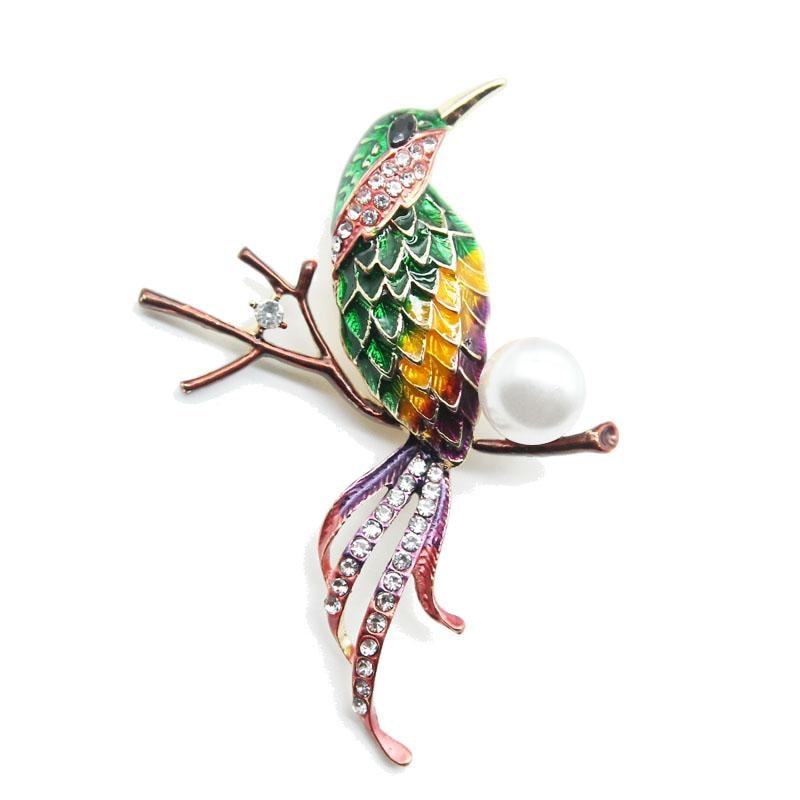 ブローチ 小鳥 レディース メンズ 卒業式 入学式 おしゃれ カジュアル エナメル カワセミ ハイエンド ギフト エスニック スーツ ジャケット アクセサリー