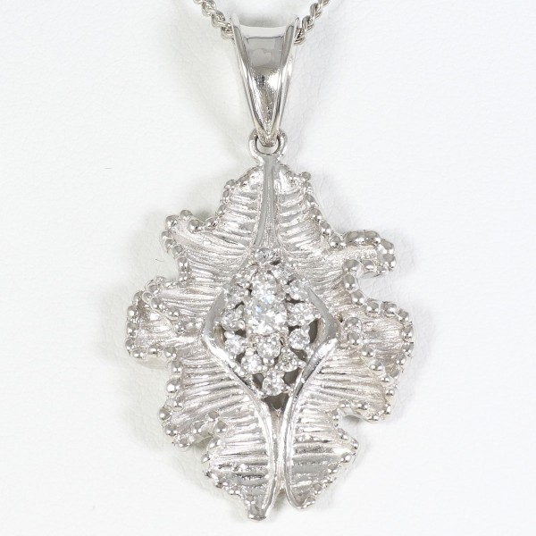 PT900 プラチナ PT850 ネックレス ダイヤ 0.12 0.21 鑑別書 ジュエリー 中古