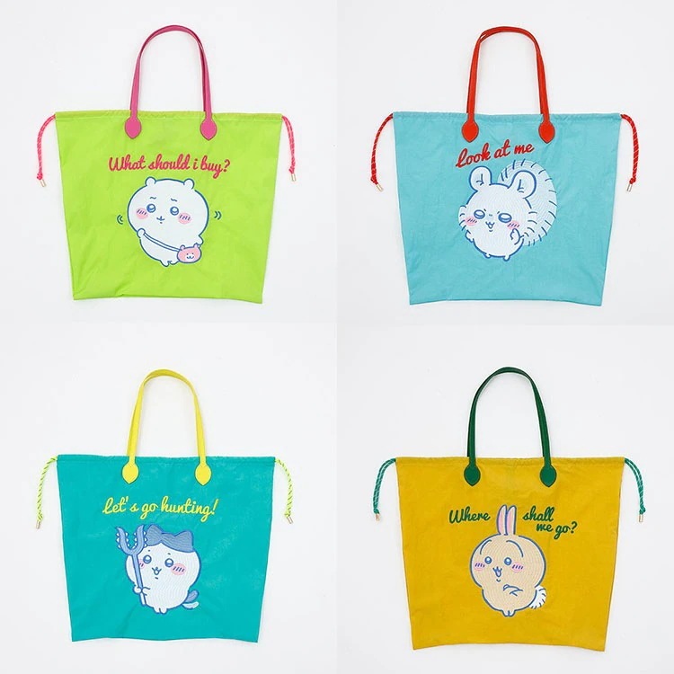 (NEW)正規品 限定ナイロン刺繍バッグ ドーパミンショッピングバッグ トートバッグ