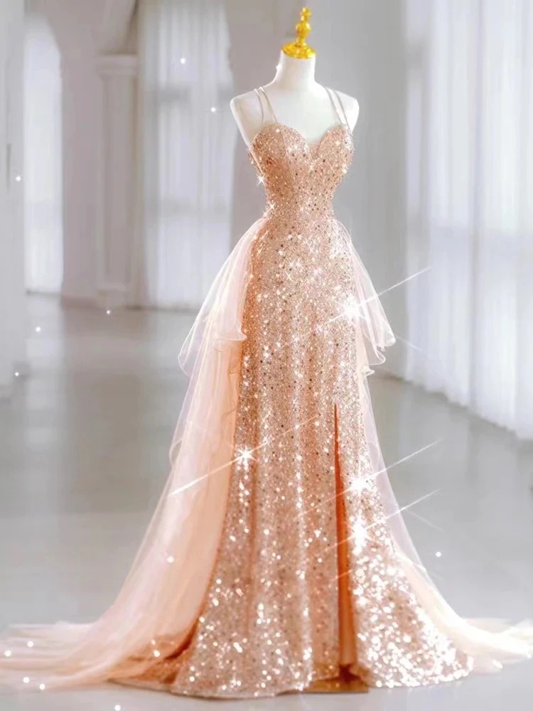 ドレスカラードレスウエディングドレストレーンライン二次会結婚式披露宴演奏会パーティードレス花嫁豪華なマーメイドドレスフォトウエディング成人式司会発表会今日は30パーセント