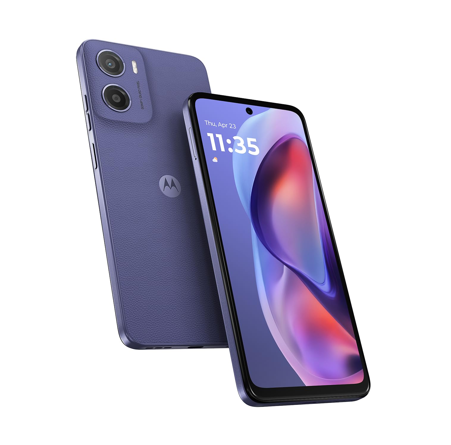 Motorola(モトローラ)motog058GB/128GBフレッシュラベンダーSIMフリースマホ本体端末NFC対応ヴィーガンレザーゴリラガラス正規代理店品6.7インチHD+IP