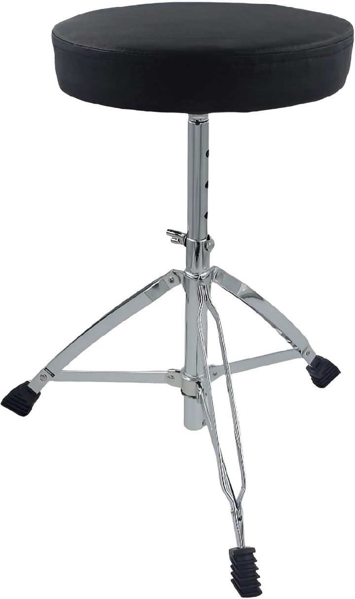 ドラムスローン 折り畳み ドラムスツール 5段階 高さ調整可能 ドラム椅子 1個( ブラック, レギュラー)