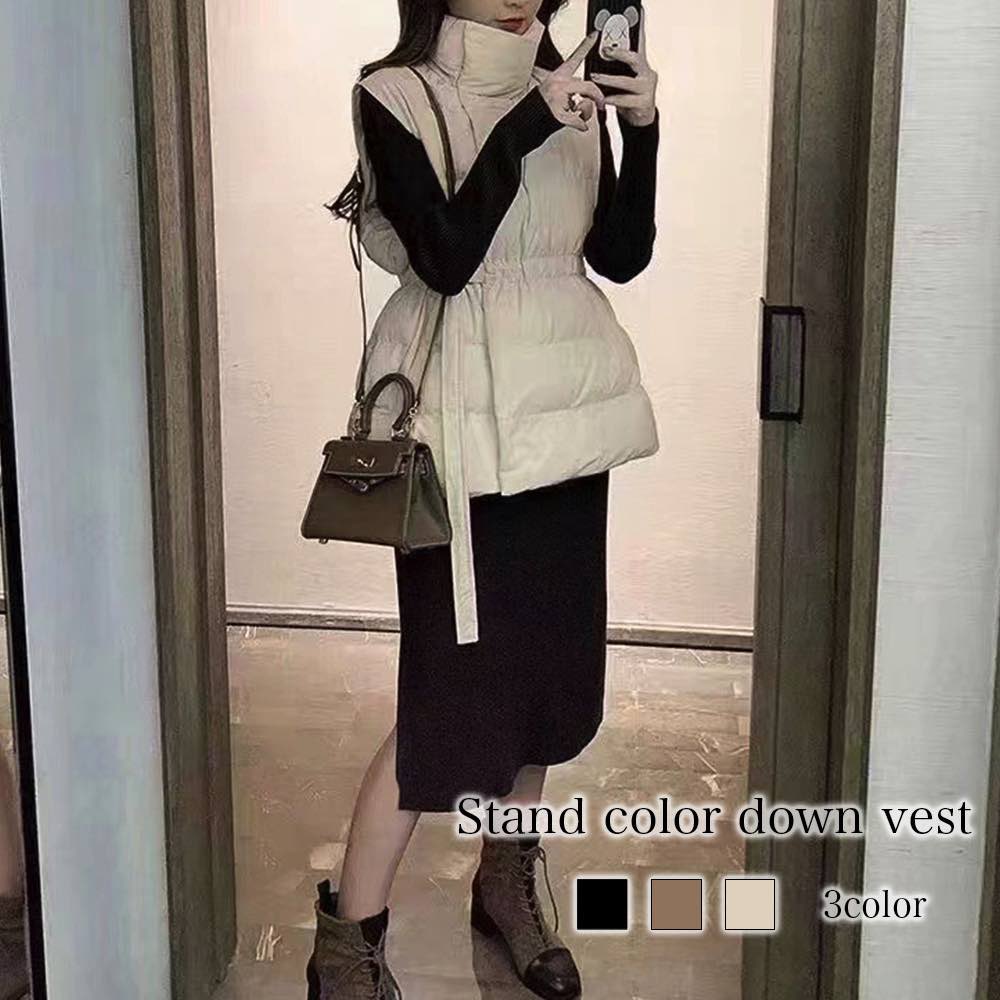 ダウンジャケット レディース スタンドカラーダウンベスト 秋 暖かい ロング ダウン 人気 防風 高級 ショート 冬 春 ブランド 大きいサイズ ダウンコート 丈 40代 コート 20代 ジャンパー