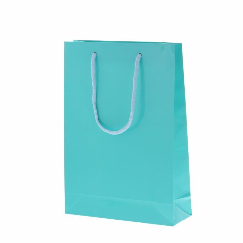 （まとめ買い）シモジマ HEIKO 手提げ紙袋 ブライトバッグ SWT 浅葱 10枚 幅225xマチ80x高320mm 006138210 [x3セット]