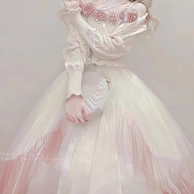 ロリータドレスピンクローズロリータワンピースコスプレプリンセススカート
