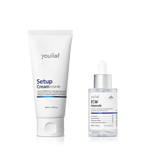 [シカRSクリーム追加贈呈] ガラスフ セットアップクリーム シカRS100ml + ECWアンプル50ml (シカRSクリーム100ml追加贈呈)+マスクパックをプレゼント