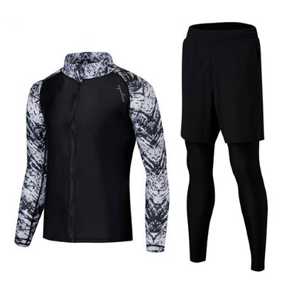 メンズラッシュガード ジップアップ+レギンス サーフパンツ AQAMAN-PL 6,595円