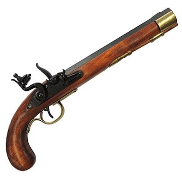 ケンタッキー ピストル ブラック/ゴールド DENIX デニックス 1136/L 39cm フリントロック レプリカ 銃 リアル コスプレ ミリタリー アーミー 模造