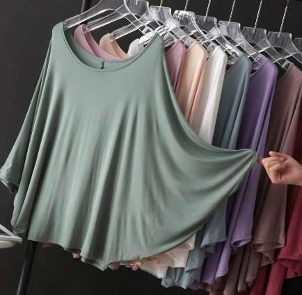 カラー豊富 モテアイテム トップス シャツ ドルマンスリーブ Uネック Aライン かわいい 可愛い きれいめ シンプル カジュアル 上品 おしゃれ お洒落 可愛い 女子 こなれ感