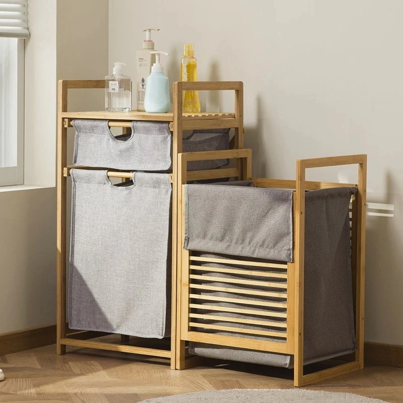 【急速出荷!】汚れた衣類バスケットバスの汚れた衣類収納バスケット家庭用バスランドリーバスケット汚れた衣類バスケット衣類バケツ二重層