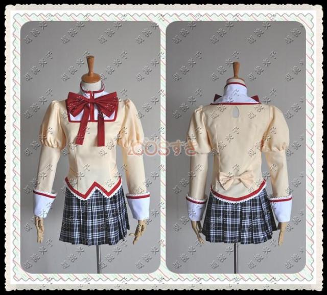 魔法少女まどかマギカ見滝原中学校 中学女性制服 コスプレ衣装 COS 高品質 新品 Cosplay アニメ コスチューム