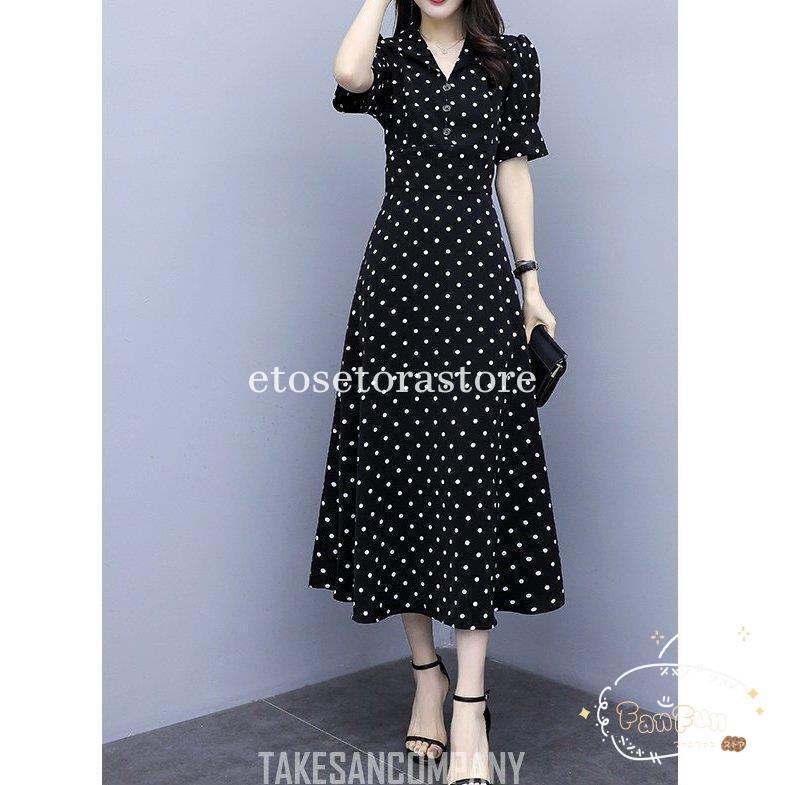 ワンピース レディース 母の日 2021 40代 50代 夏 マキシワンピース 水玉柄 着痩せ キレイ 30代 通勤 結婚式 お出かけ 大人 母の日