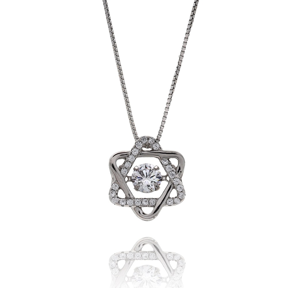 S925 ヘキサグラム 六芒星 ネックレス [fhns030-silver]