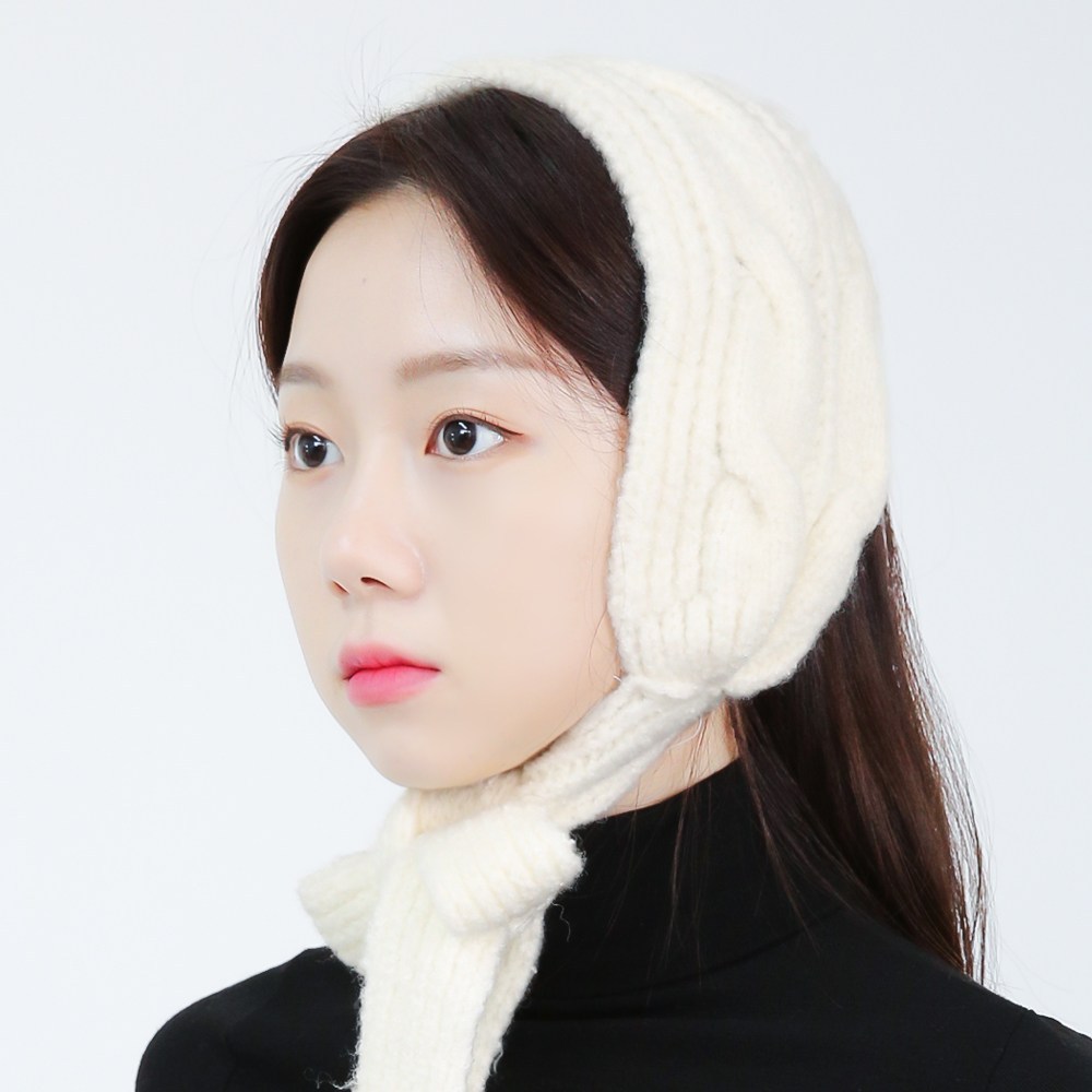 neck warmerラッピングウィンター防寒ウールプレッツニットイーグルあごひも女性耳栓