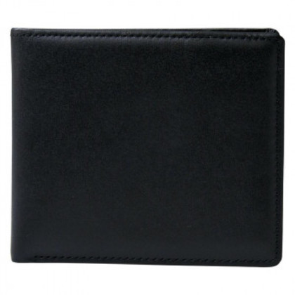 良品工房 日本製牛革二つ折り財布(ブラック) K18-245 5418-187