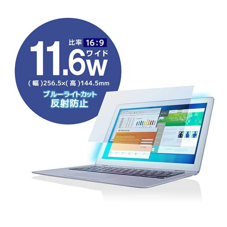 液晶保護フィルム ブルーライトカット 11.6インチワイド