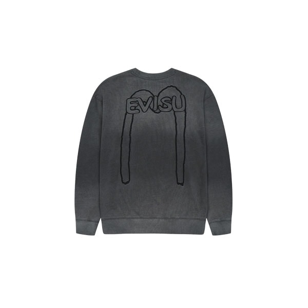 デニムピグメント ビッグヒールズ ルーズフィット スウェットシャツ Big Hills Sweat Setup (EW3MTS701_BK)