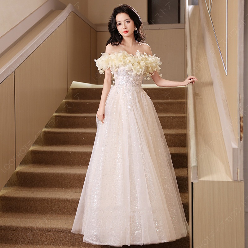 イブイングドレス プリンセスドレス 卒業式 謝恩会 お呼ばれワンピース フォトウェディングドレス 二次会ドレス 披露宴 司会 誕生日会 忘年会 レディースワンピース コンサート-32